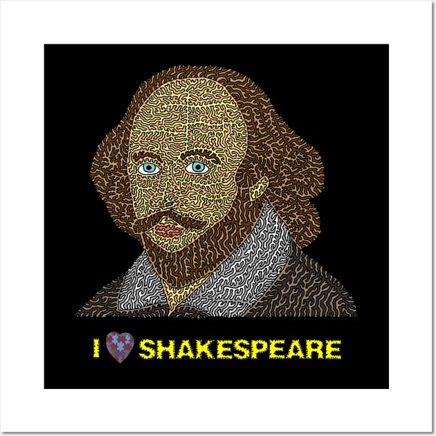 I love Shakespeare Wall Art by NightserFineArts